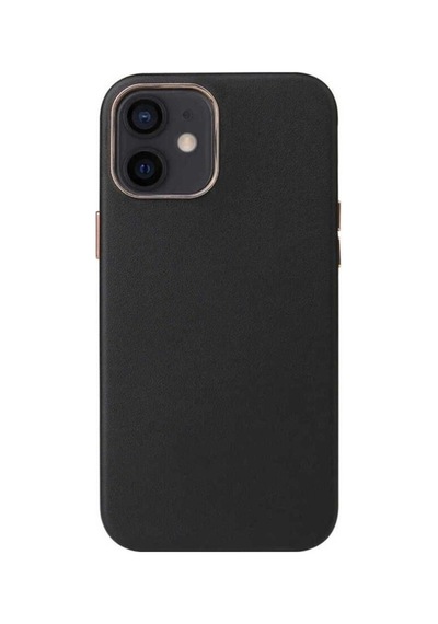 Apple Uyumlu iPhone 12 Kılıf Zore Leathersafe Wireless Kapak Siyah