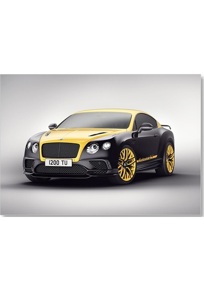 Cakasepetim Bentley Motors Limited Edition Sarı Siyah Ahşap Mdf Tablo