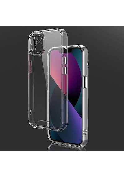Apple Uyumlu iPhone 14 Plus Kamera Korumalı Soket Şeffaf Kılıf