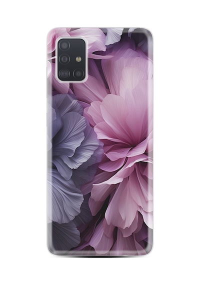 Samsung Galaxy Uyumlu A51 Kılıf Boutique Baskılı Resimli Çiçek Mor Pcode -028