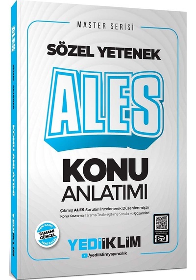 Yediiklim Yayınları 2025 Master Serisi Ales Sözel Yetenek Konu Anlatımı