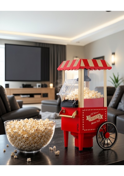5 Dakikada Popcorn Hazırlayan Yağsız Patlatma Makinesi Çok Renkli 04846390