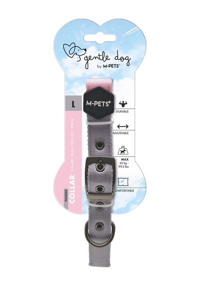 M-pets Gentle Dog Soft Boyun Tasması L Pembe Çok Renkli