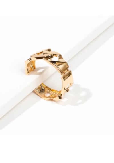 Bbaccessorıes Bb Pirinç Kaplama Modern Kelepçe Altın