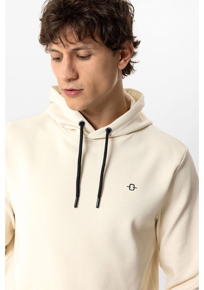 Back And Bond Bej Regular Fit Pamuklu Kapüşonlu Sweatshirt