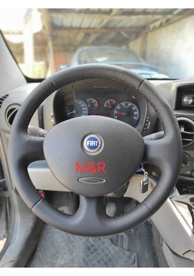 Fiat Doblo Kaplama Deri Direksiyon Kılıfı Siyah