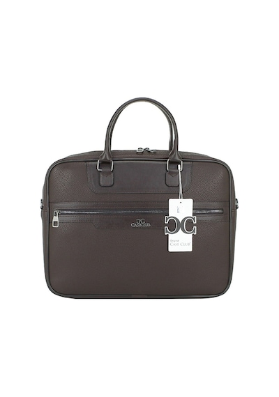 Case Club Unisex Evrak Çantası 15,6'' Laptop Bölmeli Omuz Askılı-Kahverengi