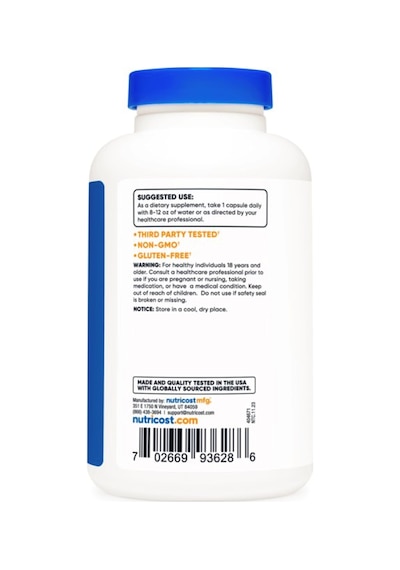 Nutricost Zinc Gluconate 240 Vegetarian Capsules 50mg - Glu...