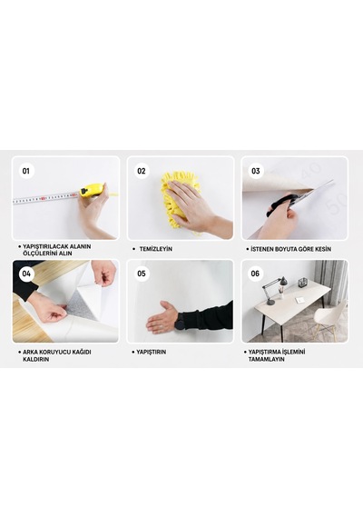 Lexroo Mermer Desenli Yapışkanlı Duvar Paneli 30x30 Cm 6 Adet Su