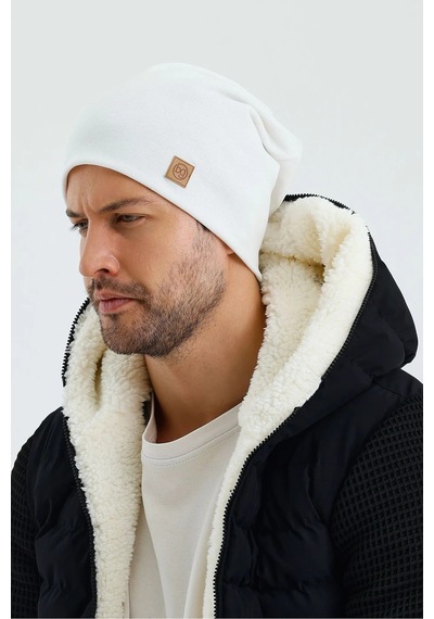 Erkek Termal %100 Pamuklu Soft 2 Stil 1 Arada Bere Premium Cuts Serisi - Standart / Beyaz Beyaz