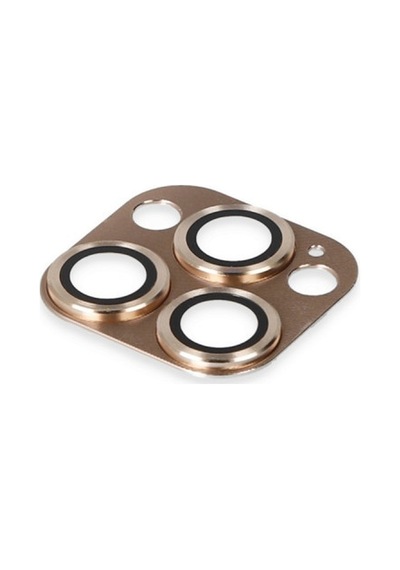 İphone 13 Pro Max Pers Alüminyum Kamera Lens - Gold