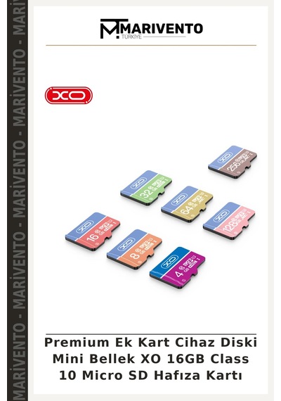 Premium Ek Kart Cihaz Diski Mini Bellek Xo 16gb Class 10 Micro Sd Hafıza Kartı