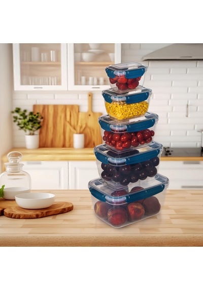 5'li Master Dikdörtgen Saklama Kabı 550 ML - 1000 ML - 1800 ML - 3000 ML - 5000 ML 001