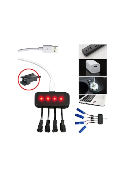 Powermaster Pm-29140 4in1 Sm-2p Soket 3.7v Lityum Pil Usb Splitter Şarj Aleti