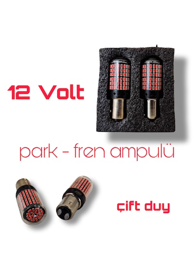 Led Park Stop Ampulü Kırmızı Park Fren Ampulü Kırmızı Çift Duylu