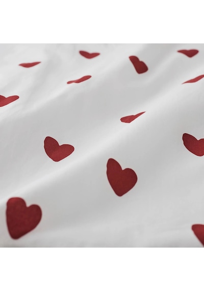 Ikea Barndrom Tek Kişilik Nevresim Takımı 150 X 200 Cm Beyaz - Kırmızı
