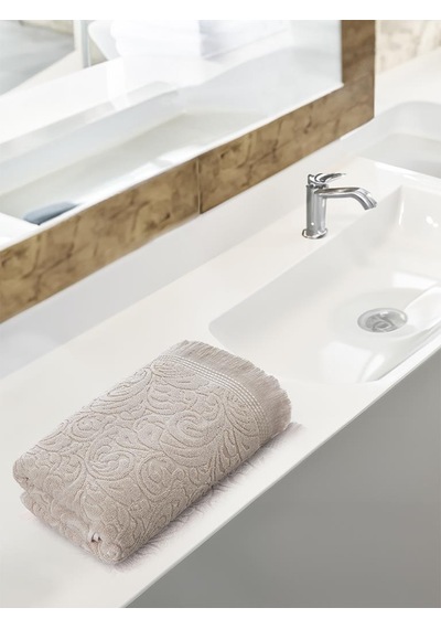 Cotton Esra Büyük Boy Banyo Havlusu 90x150 Bej