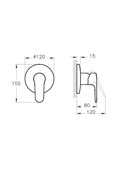 Artema Root Round Ankastre Duş Bataryası Fırçalı Nikel A4272834