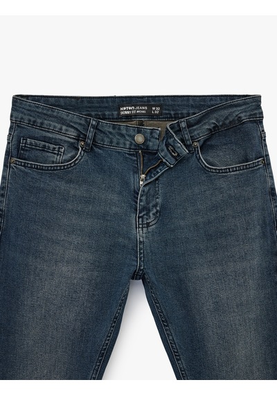 Koton Normal Bel Pamuklu Skinny Jean Pantolon - Michael Jean İndigo Stone 6sam40060nd İndigo - Taş Koton Normal Bel Pamuklu Skinny Jean Pantolon - Michael Jean İndigo Stone 6sam40060nd İndigo - Taş