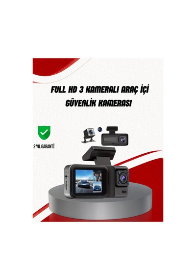 Ön Arka Ve İç Kamera Dashcam 360 Kapsamlı Full Hd Araç Güvenlik Sistemi - Hs08377419-1446