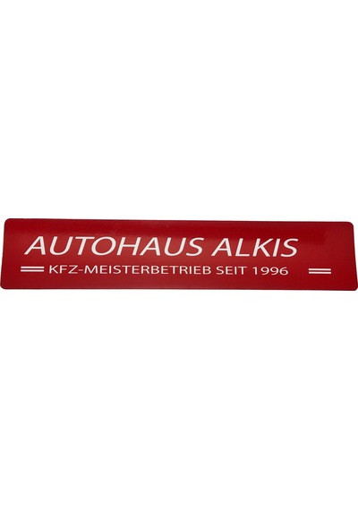 Dekor Araç Galeri Plakası 52x11cm Kırmızı