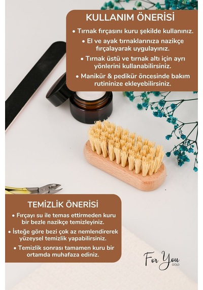 El Ve Tırnak Bakımı Fırçası Manikür Ve Pedikür At Kılı Tırnak Fırçası