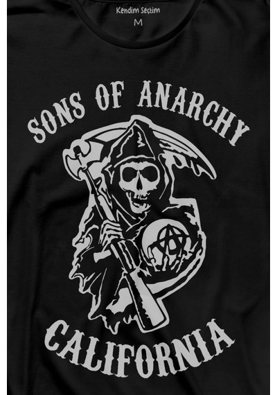 Sons Of Anarchy California Skull Hayalet Uzun Kollu Tişört Baskılı T-shirt 001