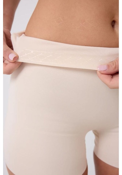 Fit Women Lazer Kesim Yüksek Bel ı Şort Korse 4403 Bej