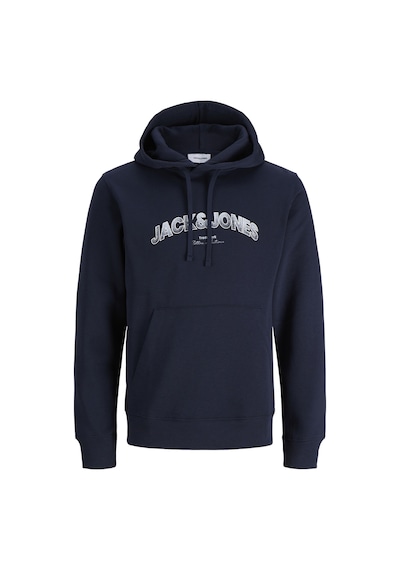 Jack & Jones Erkek Regular Fit Gögüs Baskili Sweatshirt - Avery - 12298451 Lacivert