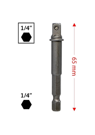 Master 530945 1/4" Lokma Adaptörü Hex Bits Saplı 65 Mm