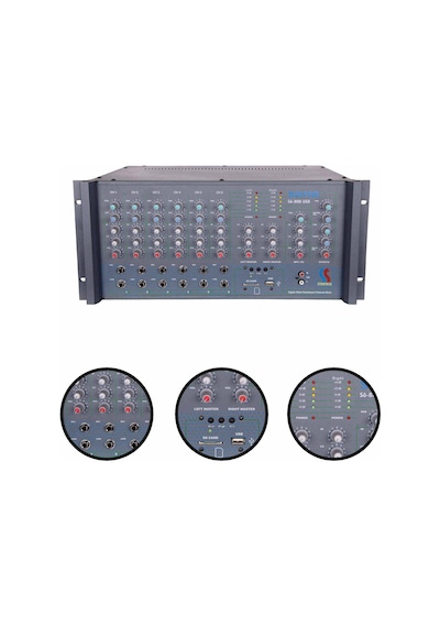 Startech Safir S6-800t Usb 2x400w Hat Trafolu Stereo Küp Anfi Power Mixer