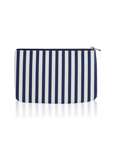 The Mia Clutch Stripe Mavi Beyaz 27 X 19 Cm Renkli