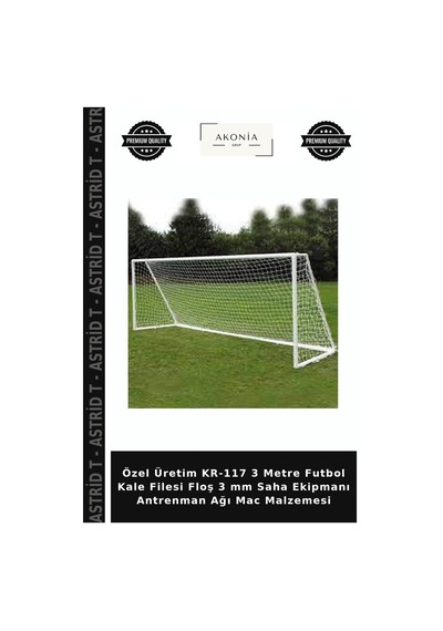 Özel Üretim Kr-117 3 Metre Futbol Kale Filesi Floş 3 Mm Saha Ekipmanı Antrenman Ağı Mac Malzemesi Belirtilmemiş
