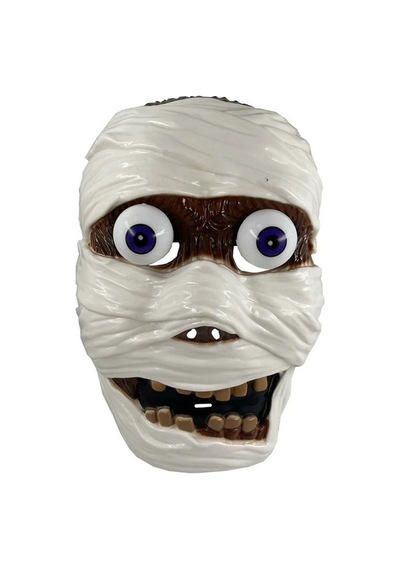 Mummy Halloween Horror Mask Vıp Cadılar Bayramı Korku Maskesi Gözleri Oynayan Maske Mumya Maskesi