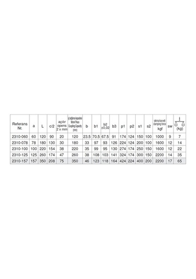 Er-el Çift Açılır Çelik Mengene 2310-060
