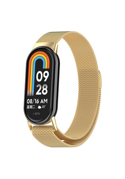 Xiaomi Smart Band 8 Zore Krd-01 Metal Kordon-gold