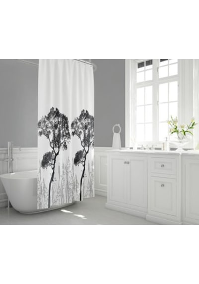 Tropik Duş Perdesi 3391 Model Çift Kanat 2X110X200Cm Çok Renkli