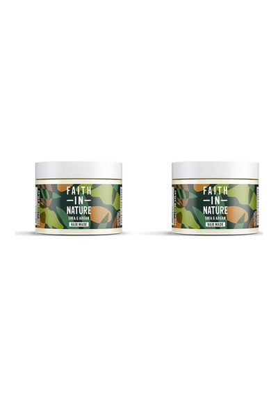 %99 Doğal Besleyici Saç Bakım Maskesi Çok Kuru Saç Tipleri İçin Shea & Argan, 300 Ml 2 Paketi