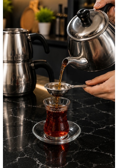 Porsima Paslanmaz Çelik Çay Süzgeci - 12cm