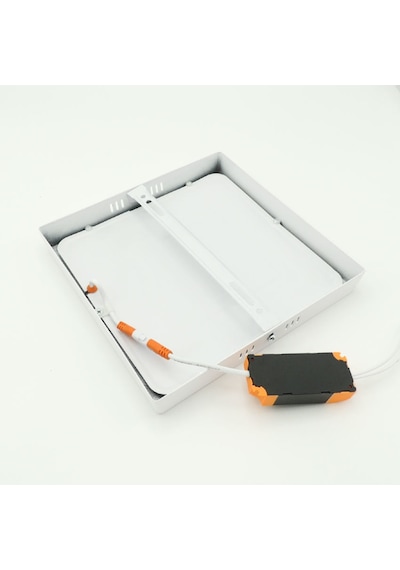 Kare Sıva Üstü Led Panel Armatür Trafolu Beyaz Gün 12/20/25W Beyaz