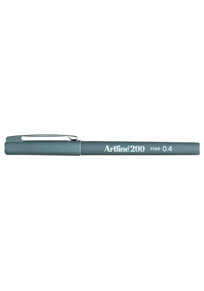 Artline 200 Fineliner 0.4Mm Ince Uçlu Yazı ve Çizim  Kalemi Gri