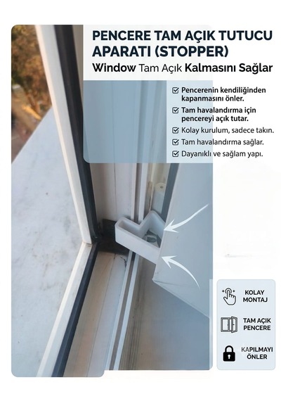 Pencere Stoperi Pencere Kapanma Engelleyici 2 Adet