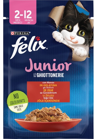Purina Felix Multipack Sığır ve Tavuk Etli Yavru Kedi Maması 3'lü 4 x 85 G