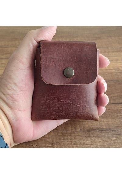 Sumerian Leather Craft Deri Sigara Kılıfı Tarçın 2