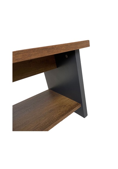 Goldsit Standart Sehpa 50 50 Cm Barok - Antrasit Ahşap