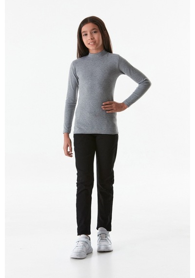 Basic Dik Yaka Kız Çocuk Body 25kcck2367206915-1-gri Gri
