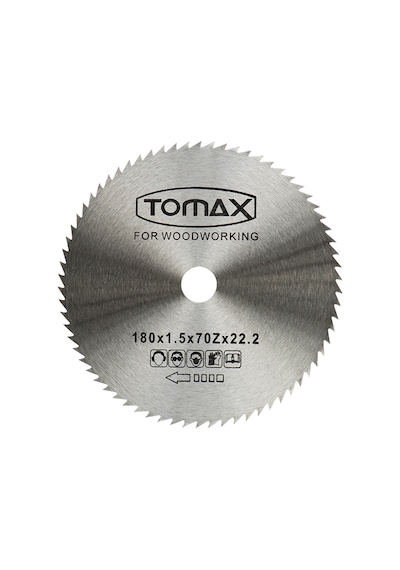 Tomax Ağaç Daire Testeresi Elmassız 180x1,5 Diş 70z