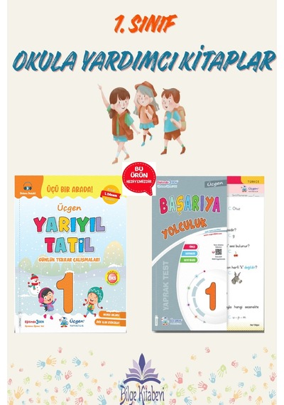 Üçgen 1.sınıf Yarıyıl Tatil Kitabı 1.dönem Konularını Kapsar - Yaprak Test Hediyeli