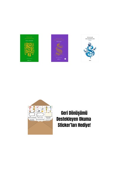 Kuru Gürültü Ciltli + Kral Lear Ciltli + Bir Yazdönümü Gecesi Rüyası + Okuma Sticker'ları