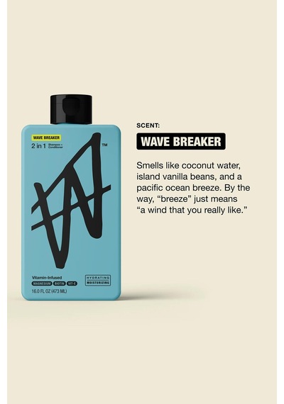 W Labs Wave Breaker 2'si 1 Arada Nemlendirici Şampuan Ve Saç Kremi 473ml Tüm Saç Tipleri